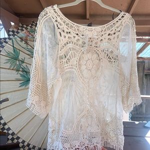 White crochet top
